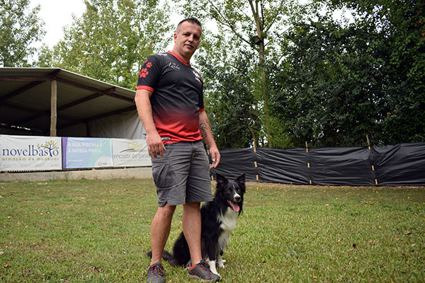 Marco Silva e o border collie Mind the Dog Mignolo © Pedro Castro Esteves/JdG